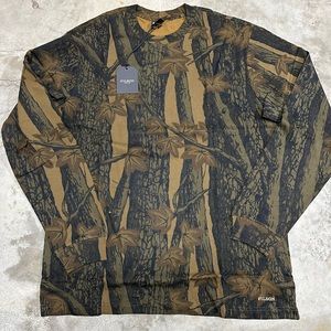 NWT Filson Long Sleeve Camo Pioneer Graphic T Shirt Green Brown Mens